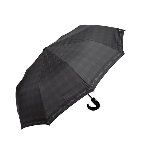 Ομπρέλα σπαστή αυτόματη Pierre Gardin MS-2450 μαύρο/γκρι καρό
