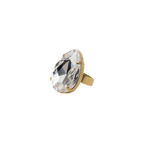 Δαχτυλίδι Δάκρυ Anastasia Dimitriadi λευκό