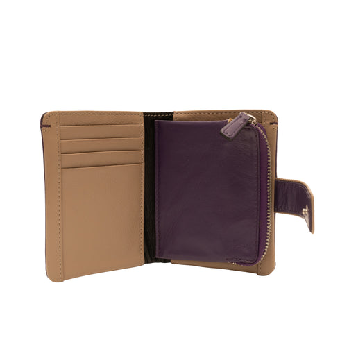 Δερμάτινο πορτοφόλι Guy Laroche 24317 μωβ