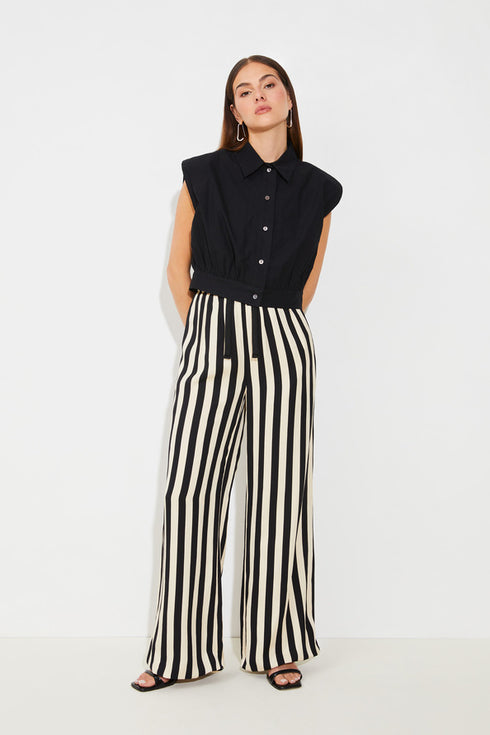 Τοπ πουκάμισο Lazur Suncoo Paris S25C07168 μαύρο