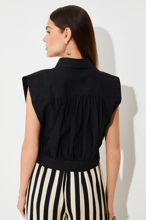 Τοπ πουκάμισο Lazur Suncoo Paris S25C07168 μαύρο