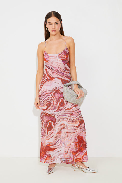 Φόρεμα μάξι Calabre Suncoo Paris S25C03302 ροζ