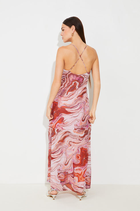 Φόρεμα μάξι Calabre Suncoo Paris S25C03302 ροζ