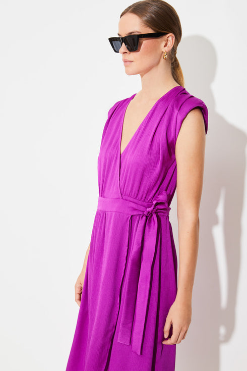 Φόρεμα μίντι κρουαζέ Cesaria Suncoo Paris S25C03376 ματζέντα