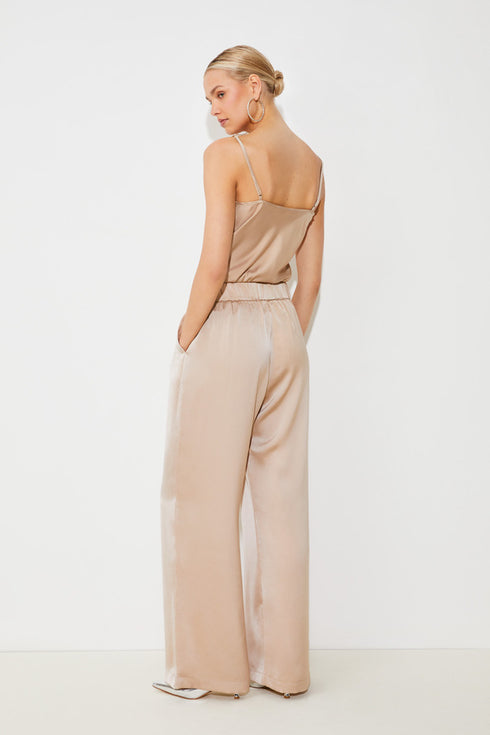 Παντελόνα σατέν Johan Suncoo Paris S25C04059 μπεζ