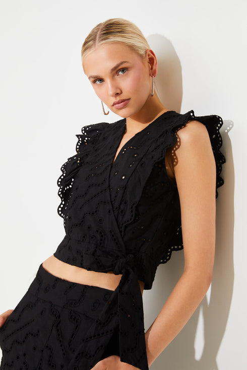 Τοπ Lila Suncoo Paris S25C07174 μαύρο