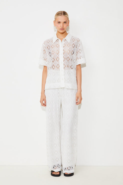 Παντελόνα Joyce Suncoo Paris S25C04319 λευκό