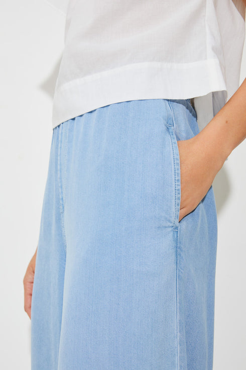 Παντελόνι με λάστιχο Ryan Suncoo Paris S25C13077 γαλάζιο