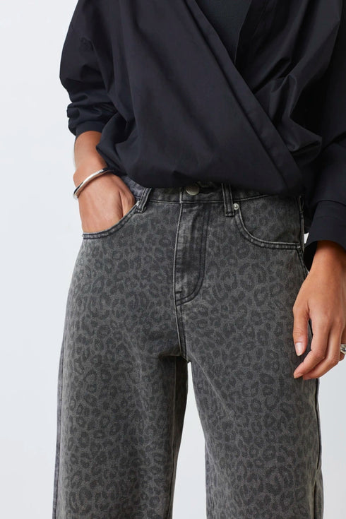Παντελόνι τζιν Robin Suncoo Paris H25C13061 λεοπάρ γκρι