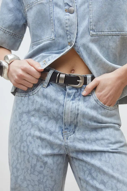 Παντελόνι Ritchy Suncoo Paris S26C13312 γαλάζιο λέοπαρ