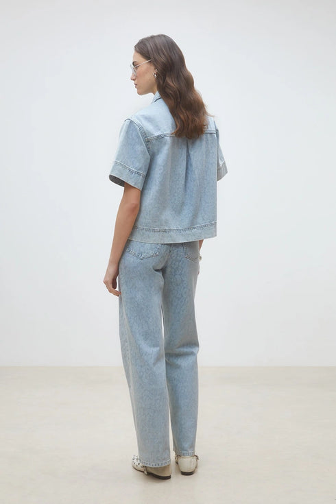 Παντελόνι Ritchy Suncoo Paris S26C13312 γαλάζιο λέοπαρ