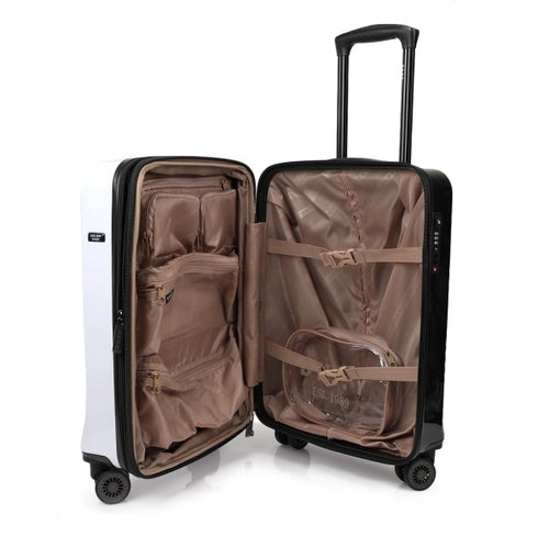 Βαλίτσα καμπίνας 55x36x24/27cm DKNY DH118BD4-λευκό/μαύρο
