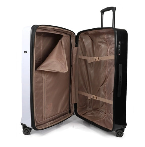 Βαλίτσα μεσαία 68x45x30/33cm DKNY DH418BD4-λευκό/μαύρο