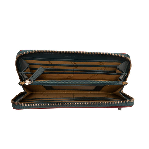 Δερμάτινο πορτοφόλι Guy Laroche 62611 πετρόλ