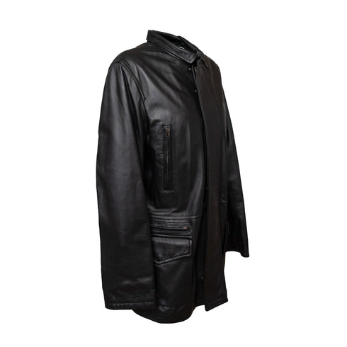 Ανδρικό Δερμάτινο Τζάκετ Simon 508N1 μαύρο