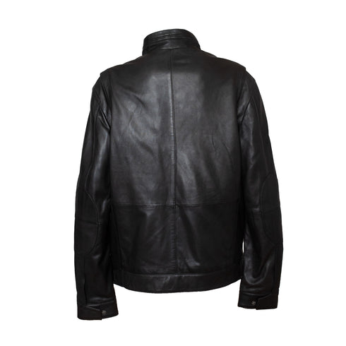Ανδρικό Δερμάτινο Τζάκετ Guy Laroche 731-01 μαύρο