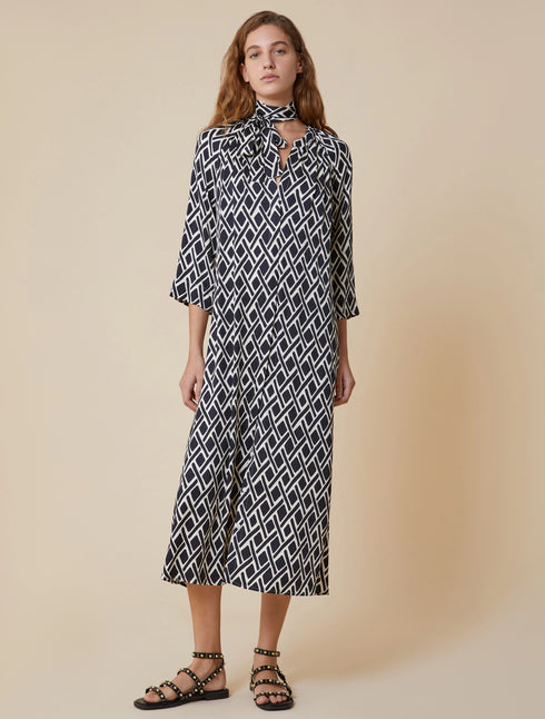 Φόρεμα Candito Penny Black 1221155302005 μαύρο/λευκό