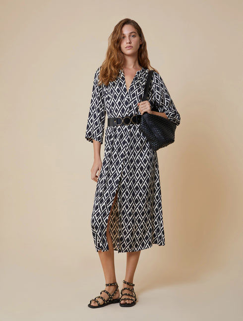 Φόρεμα Candito Penny Black 1221155302005 μαύρο/λευκό