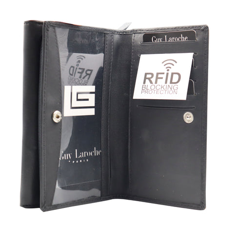 Δερμάτινο πορτοφόλι Guy Laroche 81312 μαύρο