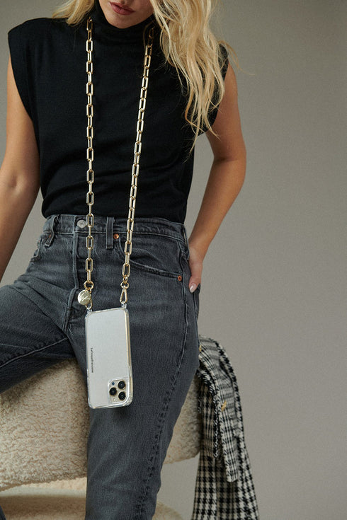 Αλυσίδα-κολιέ κινητού La Coque Francaise LE304690 χρυσό