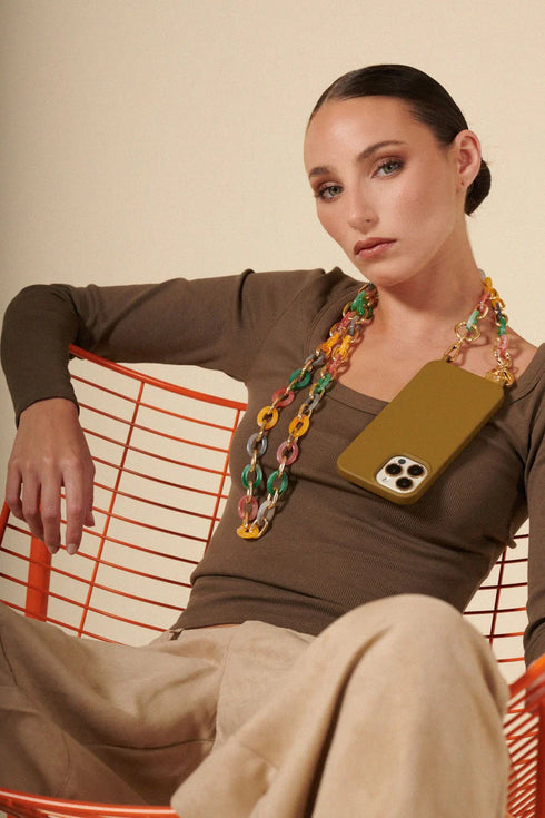 Αλυσίδα-κολιέ κινητού La Coque Francaise LE312639 multicolor