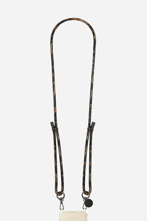 Αλυσίδα-κολιέ κινητού La Coque Francaise LE314770 μαύρο λέοπαρ