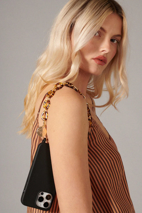 Αλυσίδα-κολιέ κινητού La Coque Francaise LE314881 λέοπαρ