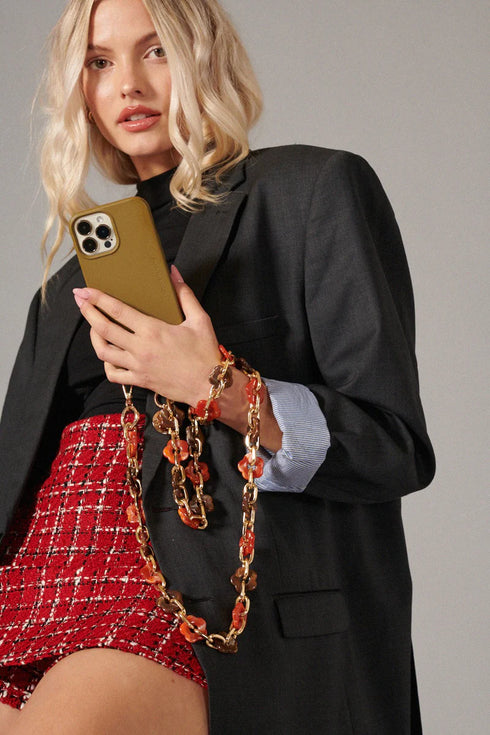 Αλυσίδα-κολιέ κινητού La Coque Francaise LE317533 καφέ