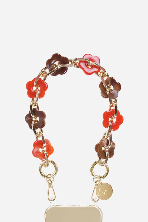 Αλυσίδα-κολιέ κινητού La Coque Francaise LE318669 καφέ/πορτοκαλί