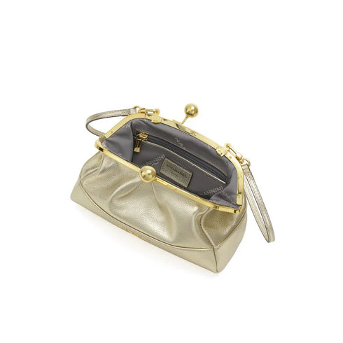 Τσαντάκι χιαστί δέρμα Junia Nannini 19440 χρυσό