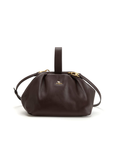 Τσάντα tote/χιαστί δέρμα Carmela Nannini 19592 καφέ