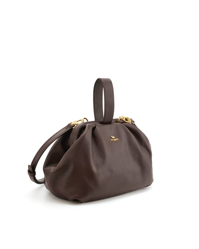 Τσάντα tote/χιαστί δέρμα Carmela Nannini 19592 καφέ