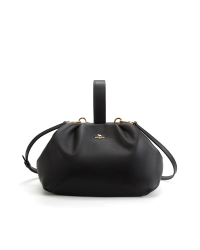 Τσάντα tote/χιαστί δέρμα Carmela Nannini 19592 μαύρο