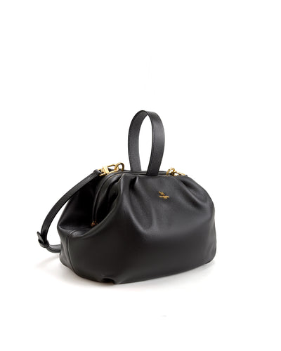 Τσάντα tote/χιαστί δέρμα Carmela Nannini 19592 μαύρο