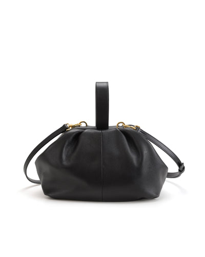 Τσάντα tote/χιαστί δέρμα Carmela Nannini 19592 μαύρο