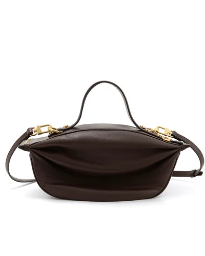 Τσάντα tote/χιαστί δέρμα Camilla Moggy Nannini 19610 καφέ