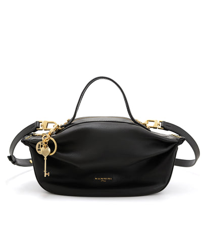 Τσάντα tote/χιαστί δέρμα Camilla Moggy Nannini 19610 μαύρο
