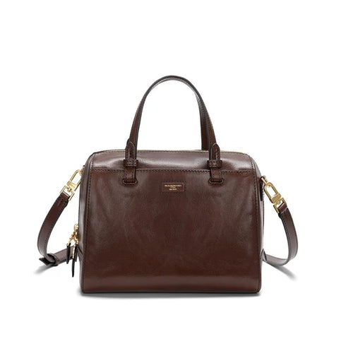 Τσάντα tote/χιαστί δέρμα Celebrity Nannini 22724 καφέ