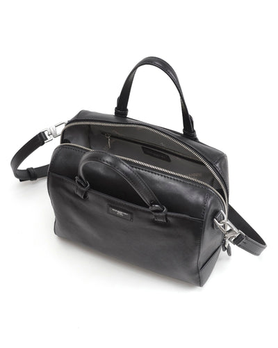 Τσάντα tote/χιαστί δέρμα Celebrity Nannini 22724 μαύρο