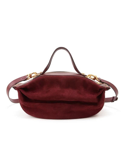 Τσάντα tote/χιαστί δέρμα Camilla Suede Nannini 21332 μπορντό