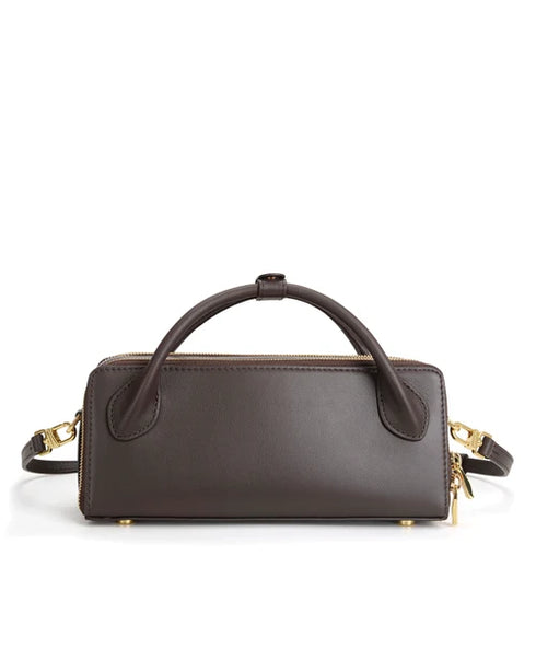 Τσάντα tote/χιαστί δέρμα Joanna Nannini 21881 καφέ