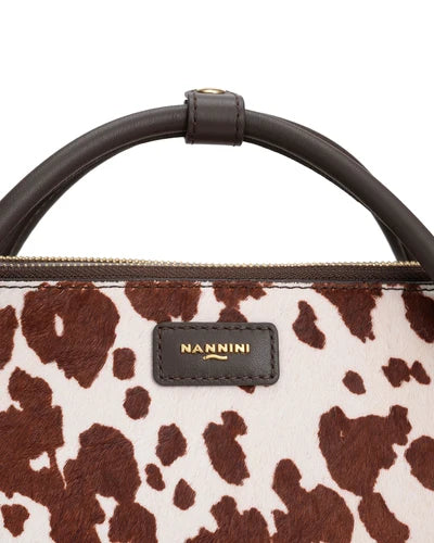 Τσάντα tote/χιαστί δέρμα Joanna Nannini 21881 καφέ