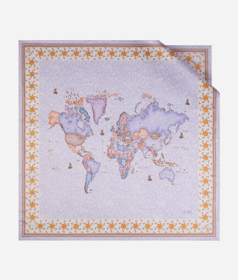 Φουλάρι 90x90 cm Alviero Martini 1a Classe KF124-1830-0297 λιλά