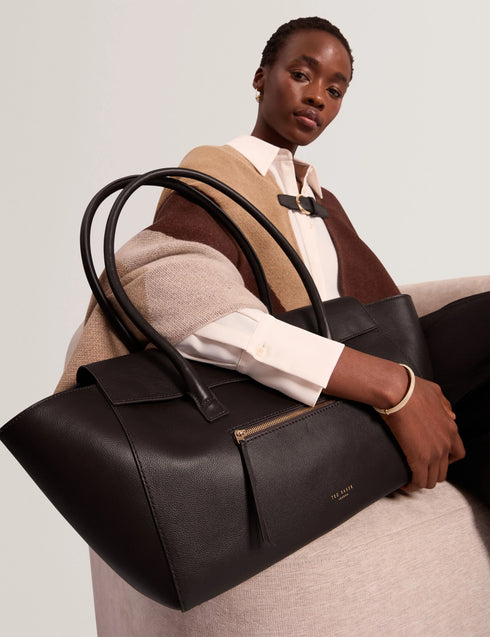 Τσάντα ώμου δερμάτινη Toniie Ted Baker 285564-brn-choc