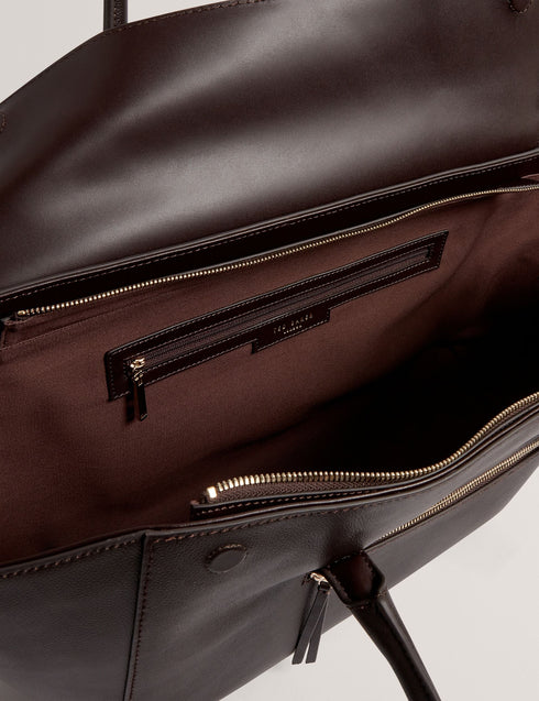 Τσάντα ώμου δερμάτινη Toniie Ted Baker 285564-brn-choc