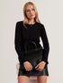 Τσάντα tote/χιαστί δερμάτινη Rettia Large Ted Baker 285935-black