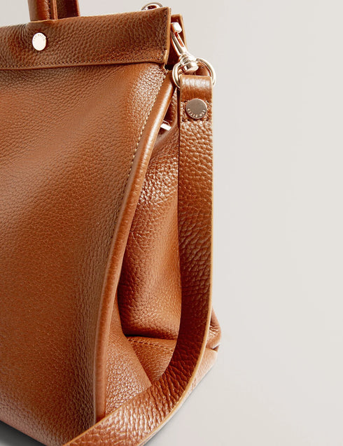 Τσάντα tote/χιαστί δερμάτινη Rettia Large Ted Baker 285935-tan