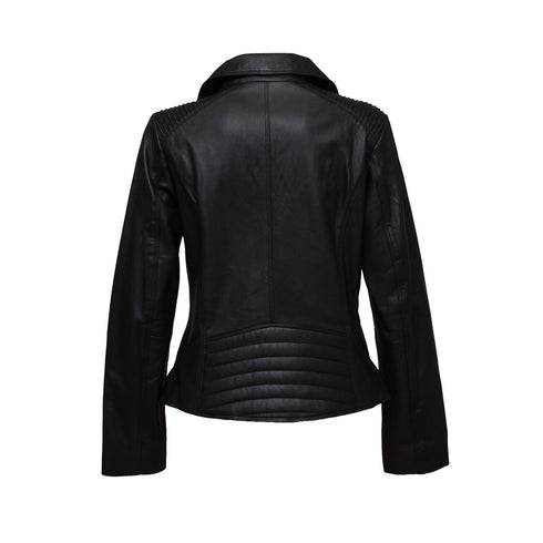 Γυναικείο Δερμάτινο τζάκετ μεσάτο Guy Laroche 419-01 μαύρο
