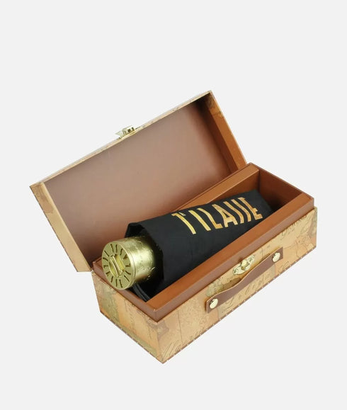 Ομπρέλα μίνι χειροκίνητη Alviero Martini 1a Classe 1021 μαύρο