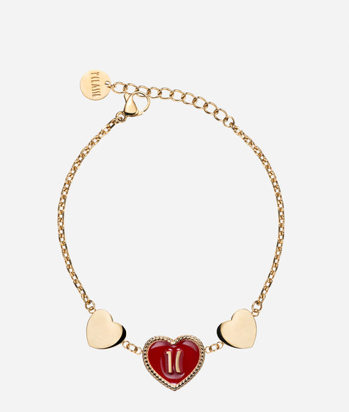 Βραχιόλι αλυσίδα καρδιά Alviero Martini 1a Classe 1693504 χρυσό/κόκκινο